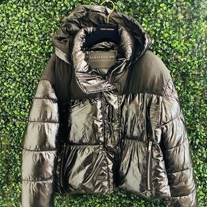 BAGATELLE.NYC Cropped Hooded Puffer Jacket